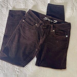Seven7 Corduroy Chocolate Slim Pants